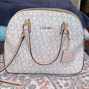 Calvin Klein bag . White and baby pink